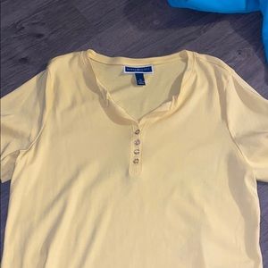 Yellow Karen Scott buttoned shirt